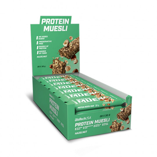 Boîte de barres protein muesli (28x30g)