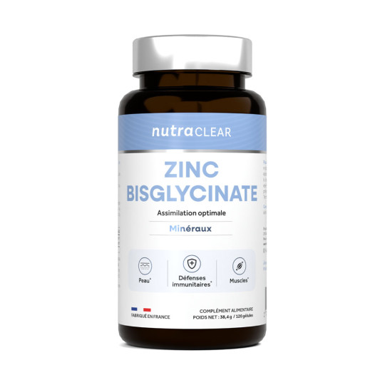 Zinc bisglycinate + B6 (120 gélules)